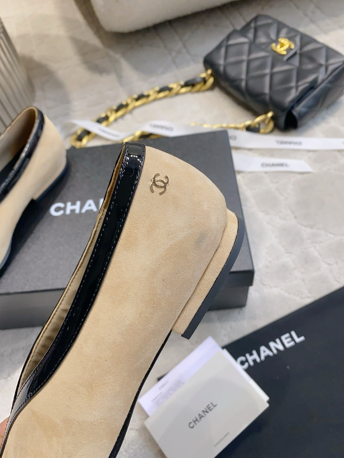 CC 26s Ballet Flat Matthieu Blazy Beige Suede 808129