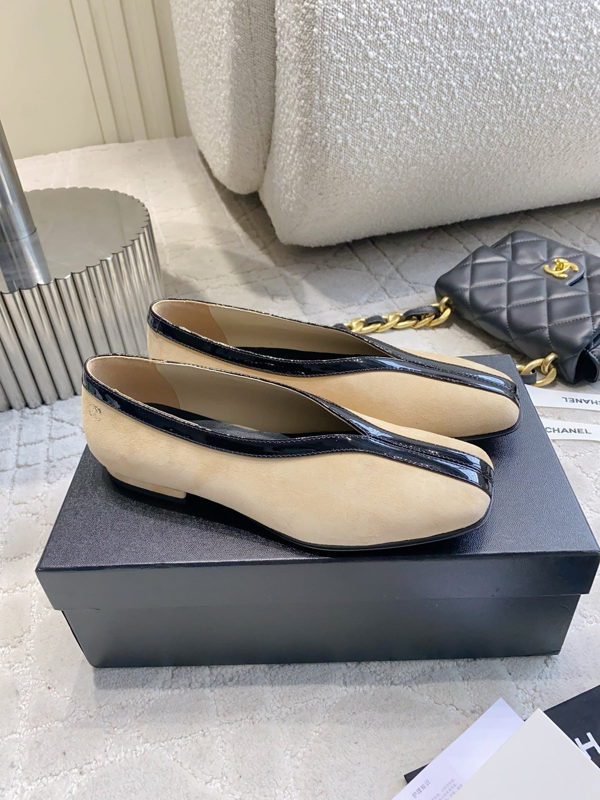 CC 26s Ballet Flat Matthieu Blazy Beige Suede 808129