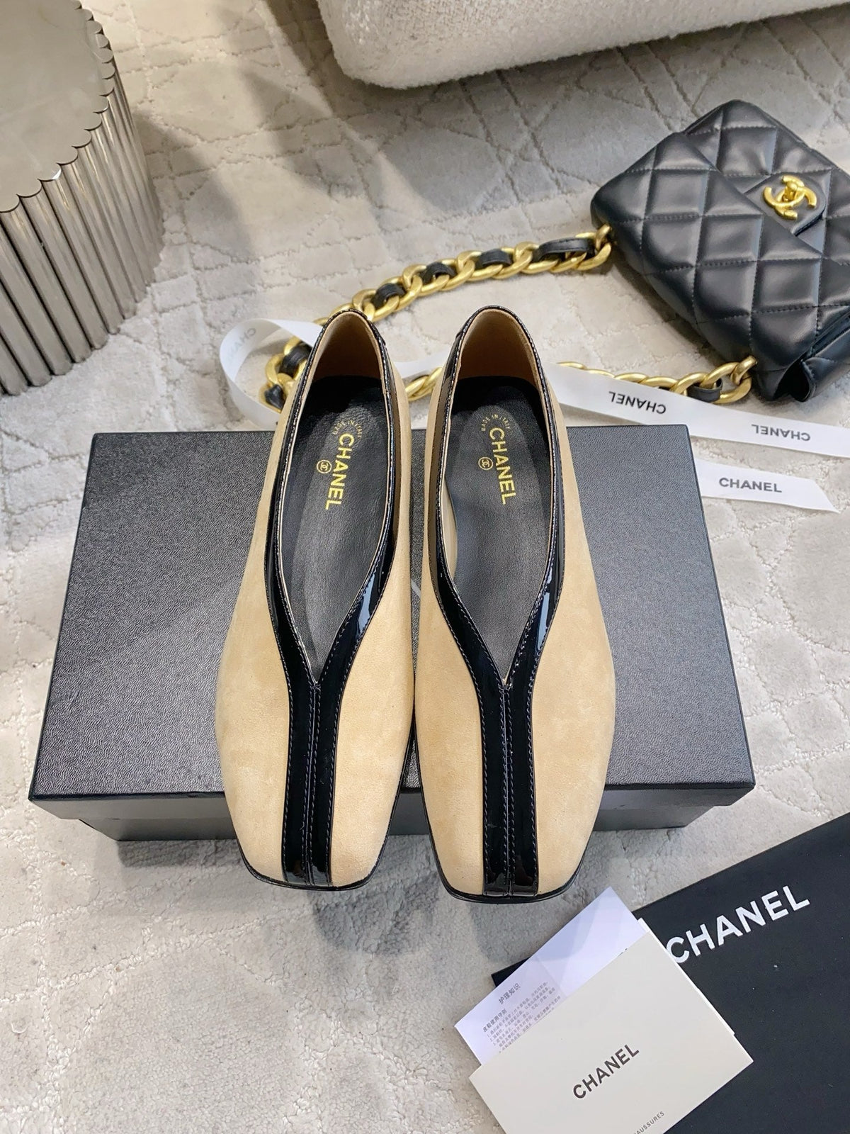 CC 26s Ballet Flat Matthieu Blazy Beige Suede 808129