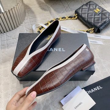CC 26s Ballet Flat Matthieu Blazy Brown Embossed Sheepskin 808127
