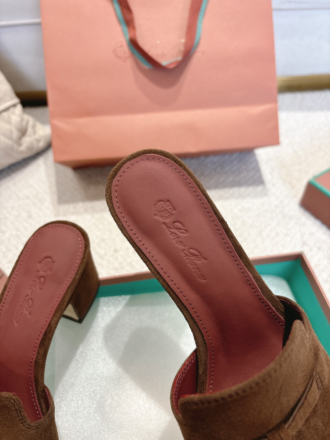 LP 25C Summer Charms Mules 55MM Brown Suede 215029