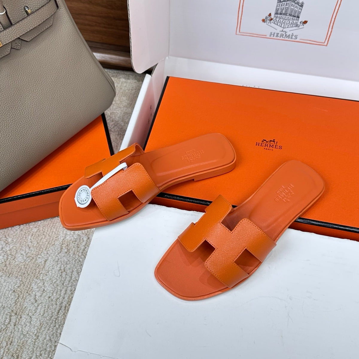 HM Oran Sandal Orange Espom Sheepskin 802478