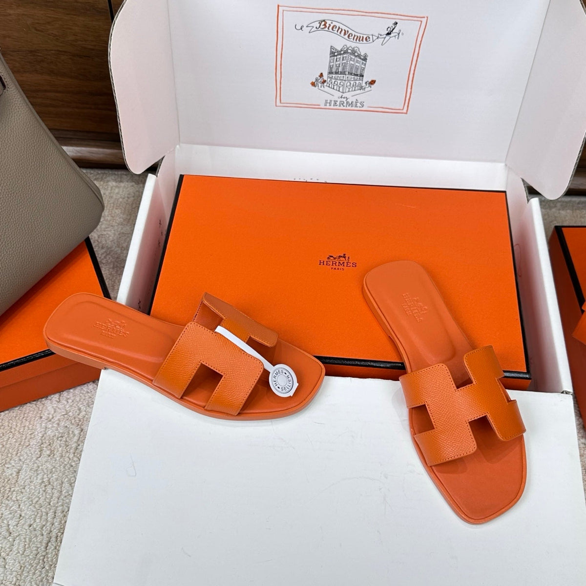 HM Oran Sandal Orange Espom Sheepskin 802478