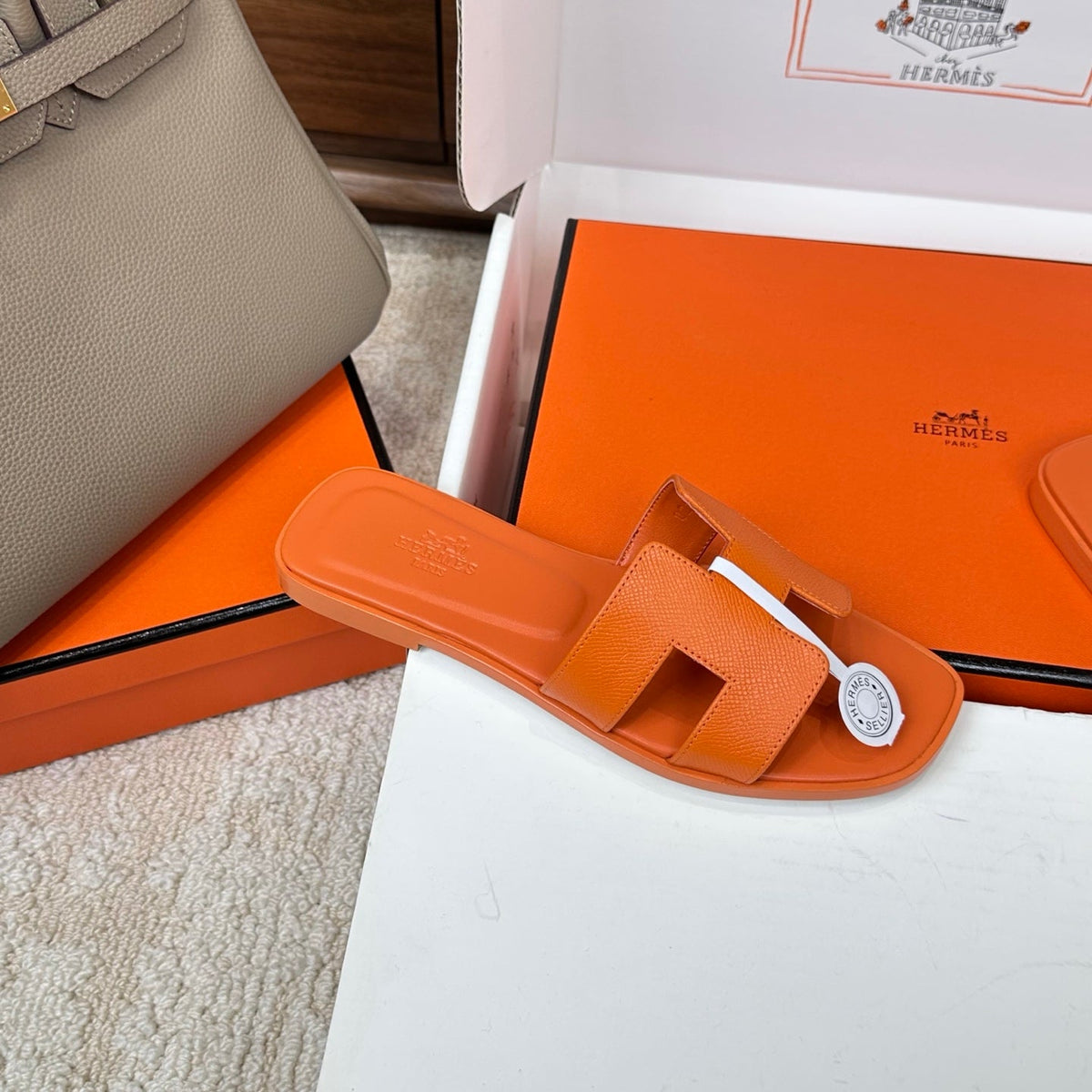 HM Oran Sandal Orange Espom Sheepskin 802478