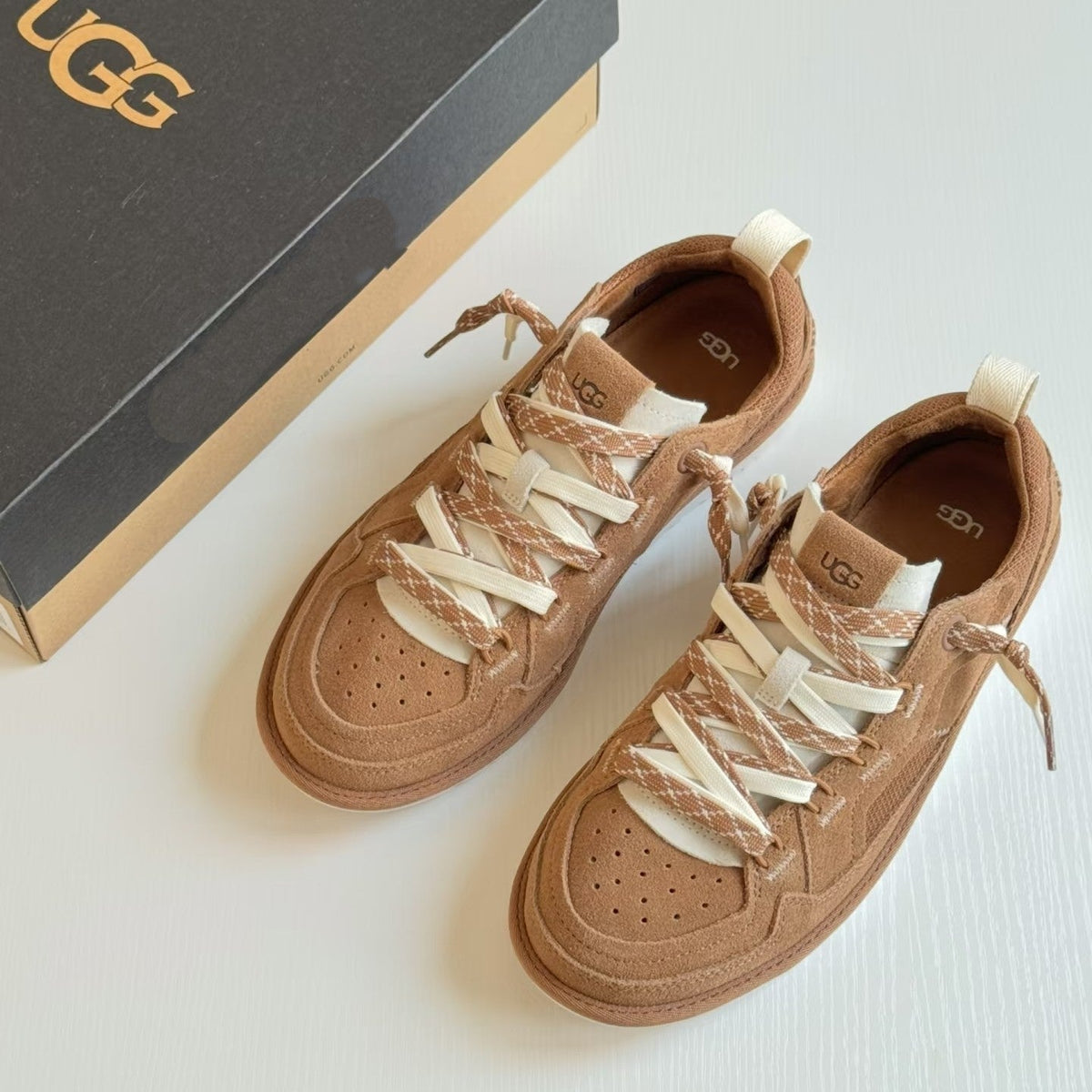 UGG Minimel Casual Sneakers Brown Suede Mesh 664858