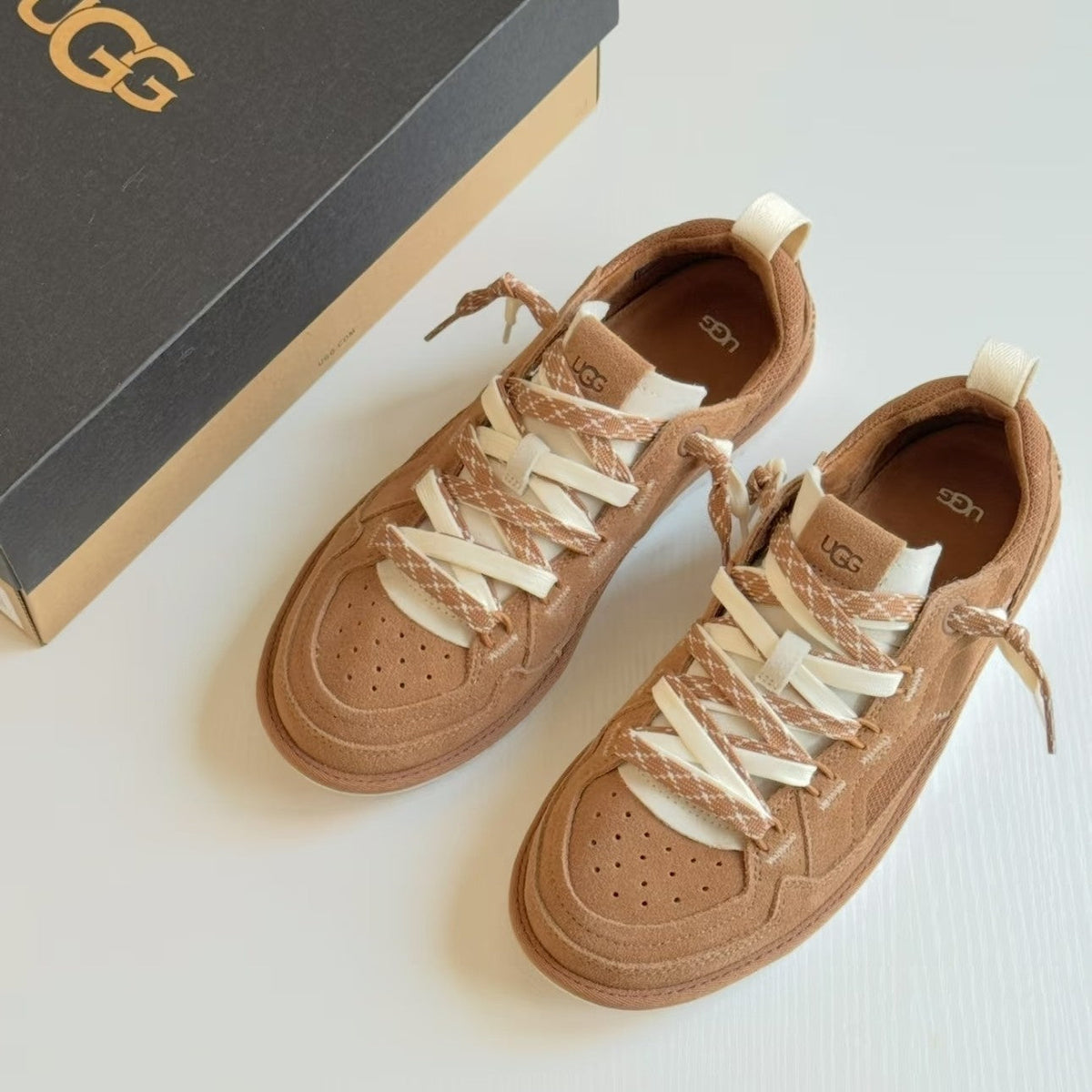 UGG Minimel Casual Sneakers Brown Suede Mesh 664858