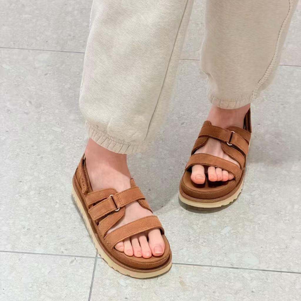 UGG Goldenstar Gleam Sandal Brown Suede 664856