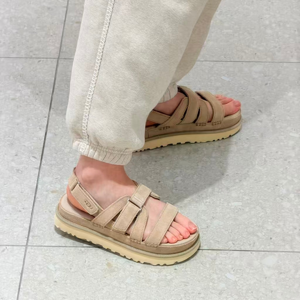UGG Goldenstar Gleam Sandal Light Khahi Suede 664857