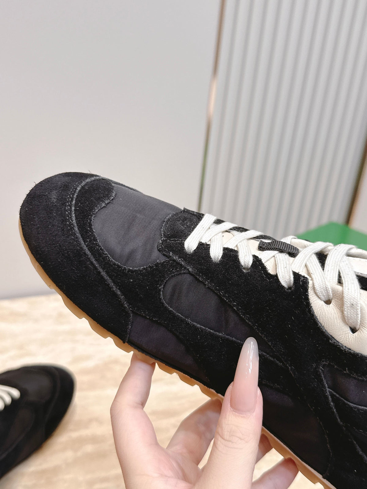 BV Orbit Flash Retro Sneaker Black Suede 934420