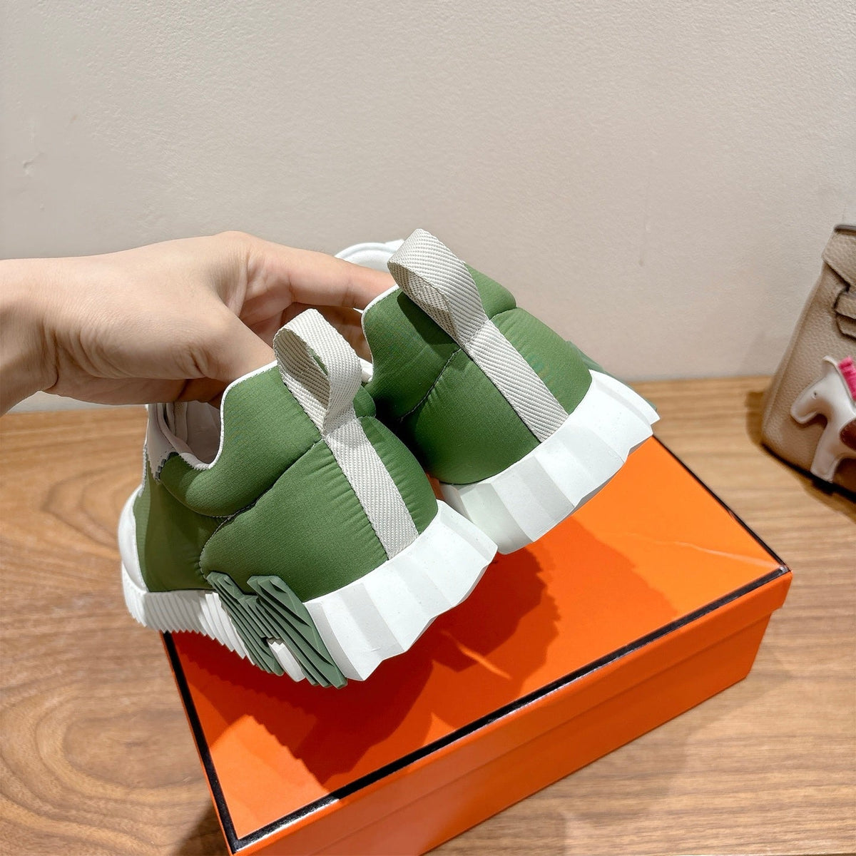 HM 25 Bouncing Sneaker Green Lamskin 318383