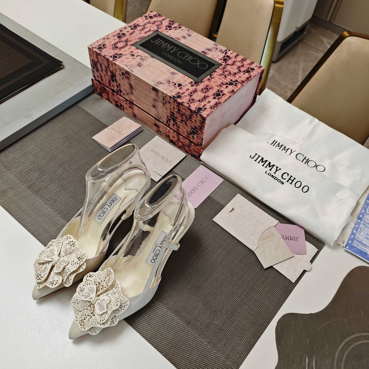 Jimmy Choo Mimmi Pumps 5cm Cream Leather 900901