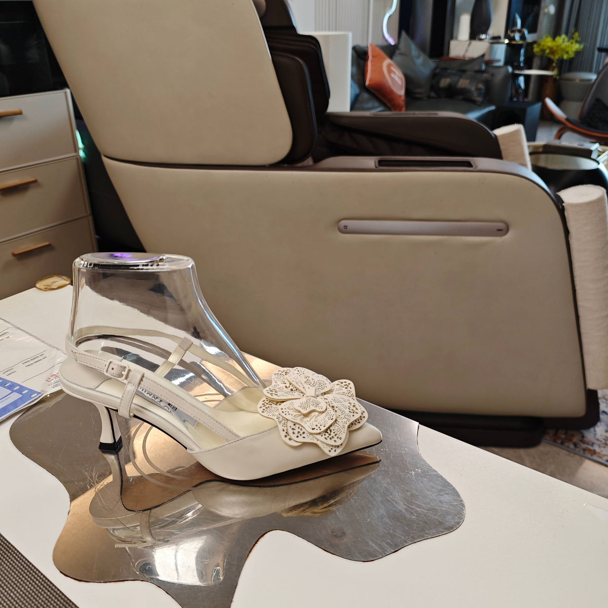 Jimmy Choo Mimmi Pumps 5cm Cream Leather 900901