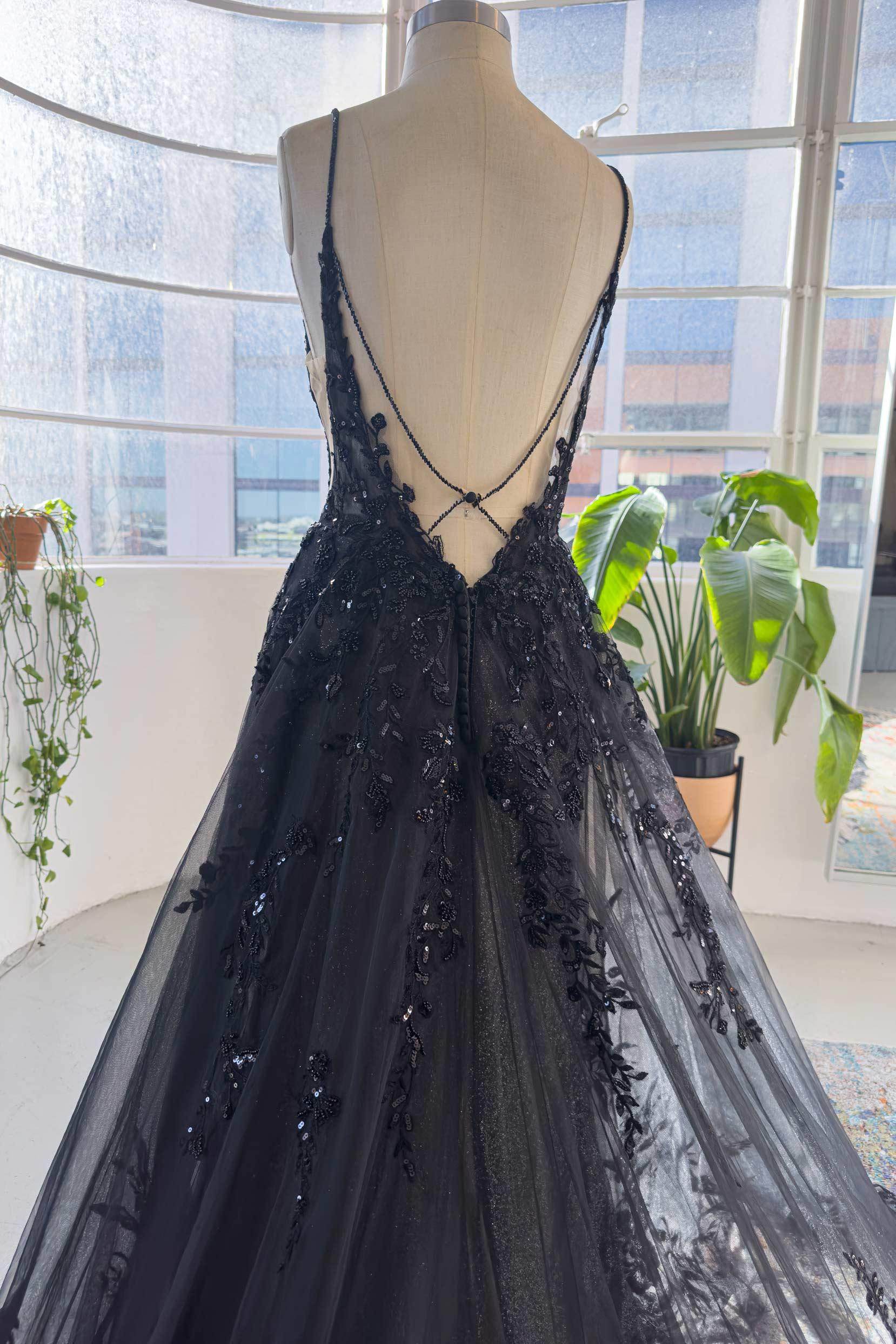 A-Line Cathedral Train Lace Tulle Wedding Dress CW3006