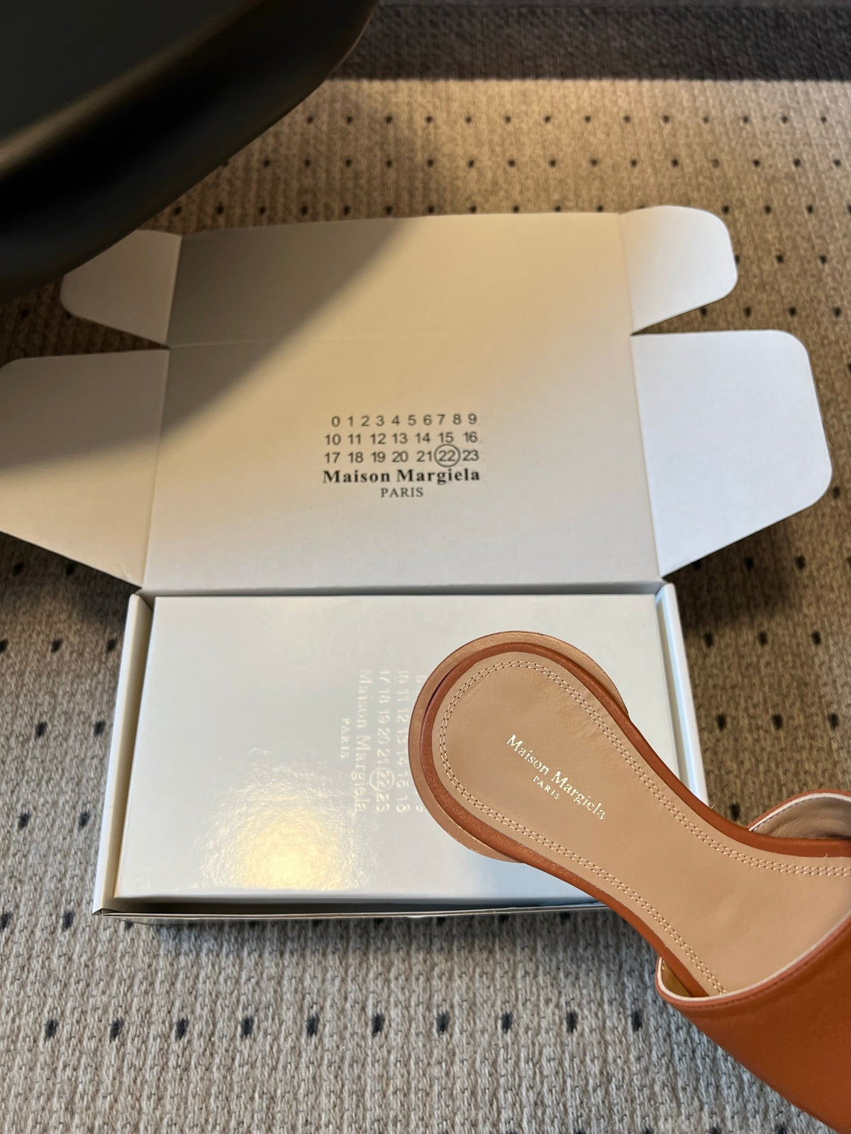 Maison Margiela Tabi Flat Mule Brown Sheepskin 803751