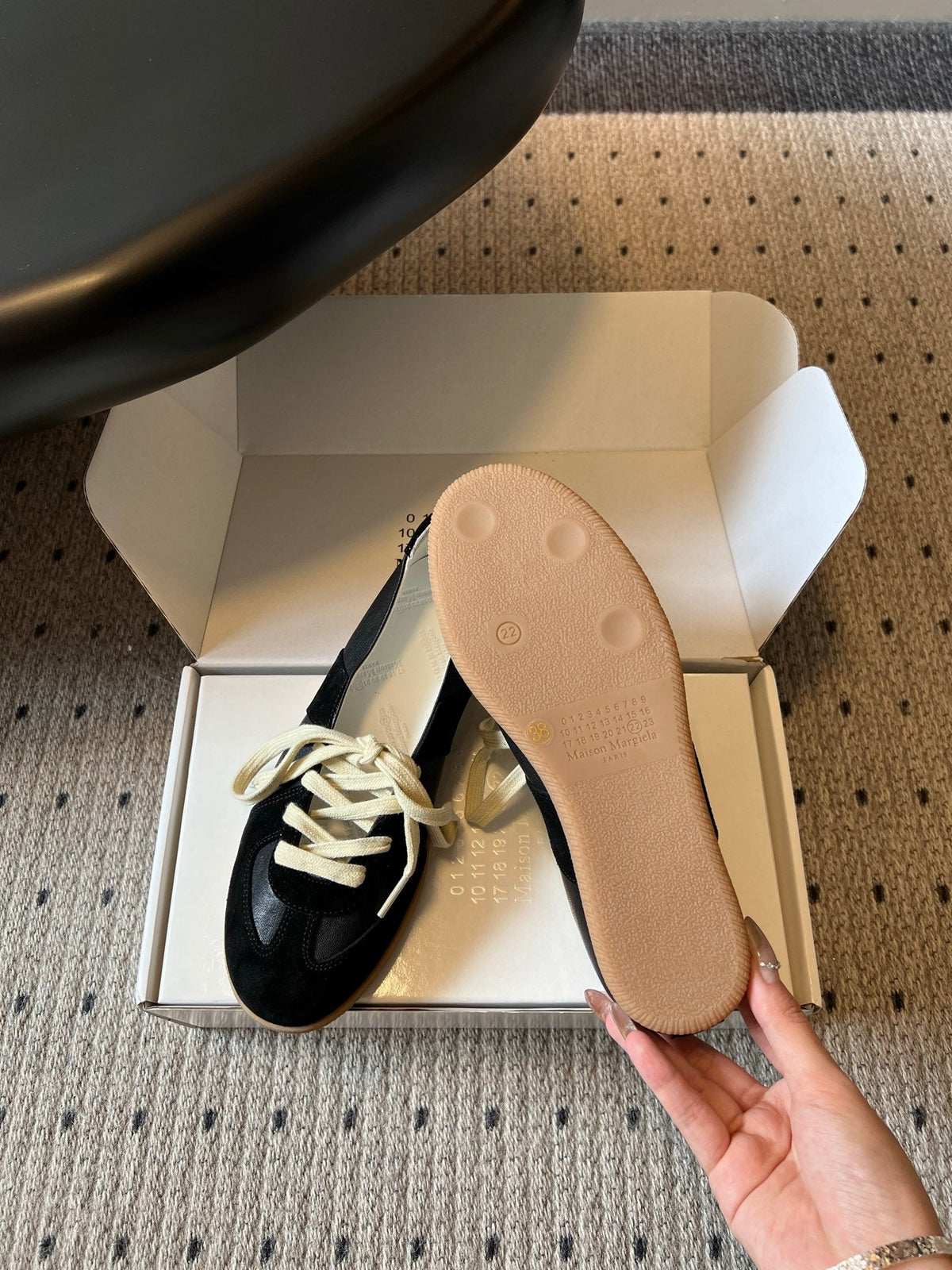 Maison Margiela Replica Sneakers Black Suede 803723
