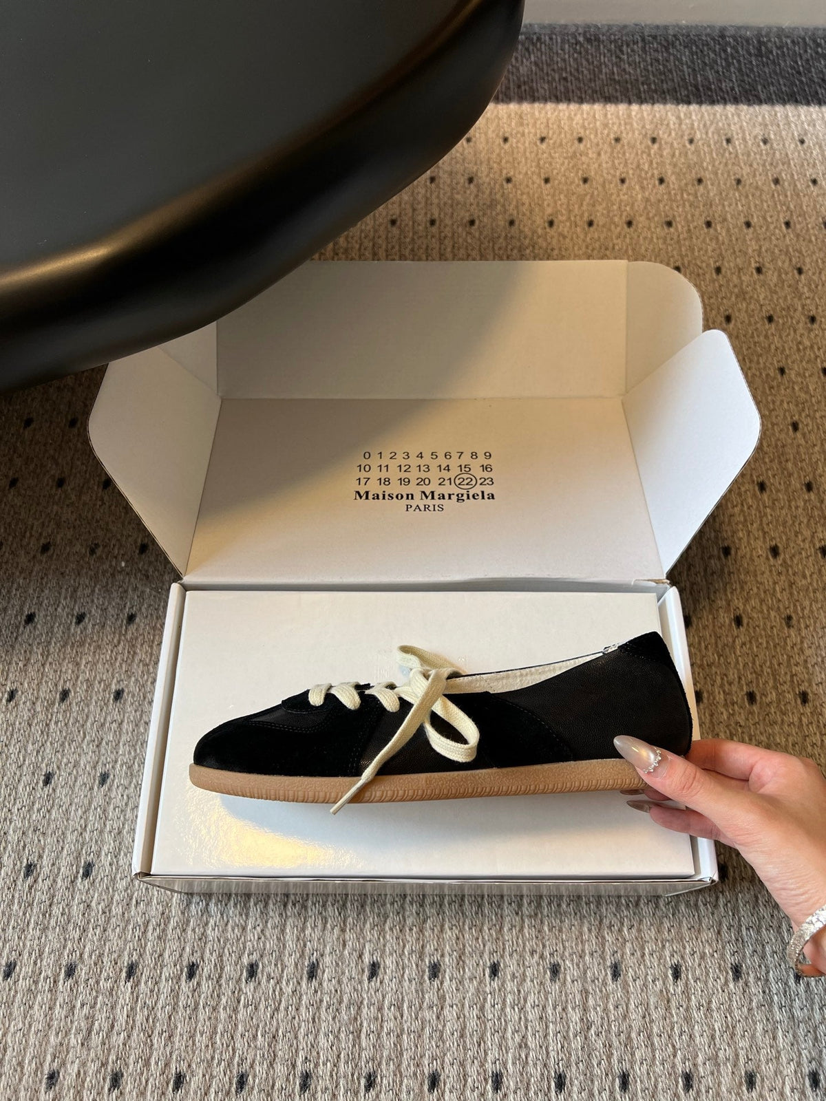 Maison Margiela Replica Sneakers Black Suede 803723