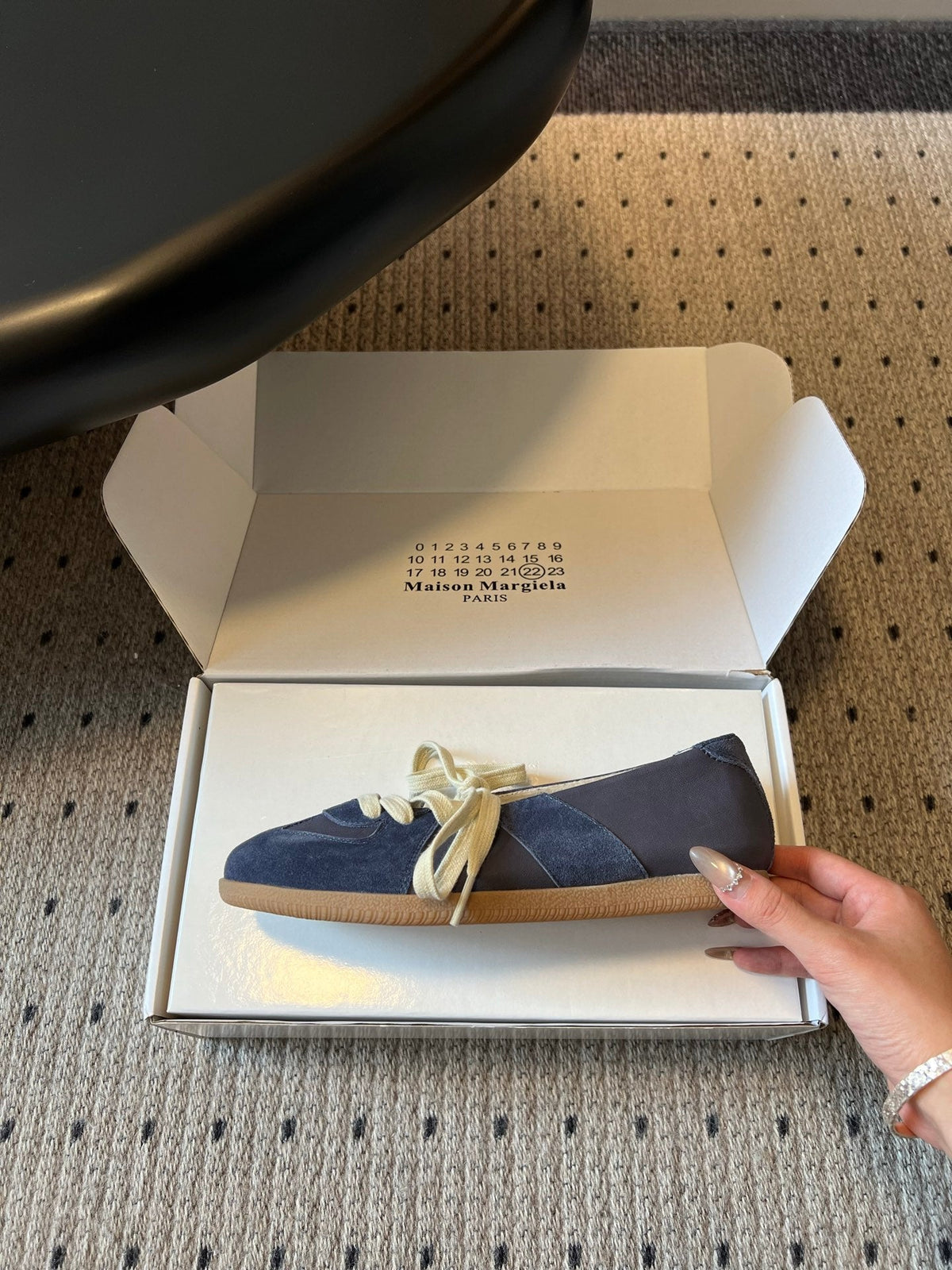 Maison Margiela Replica Sneakers Blue Suede 803726