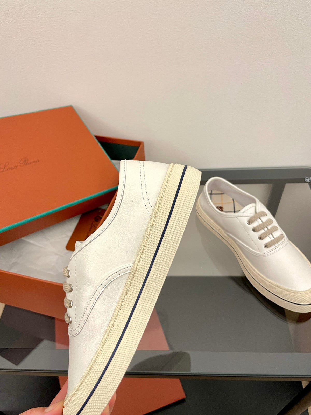 LP Nantucket Walk Sneaker Ivory Leather 723195
