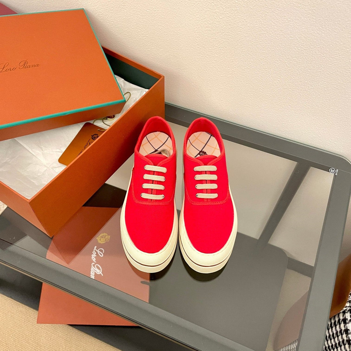 LP Nantucket Walk Sneaker Red Cotton 723198