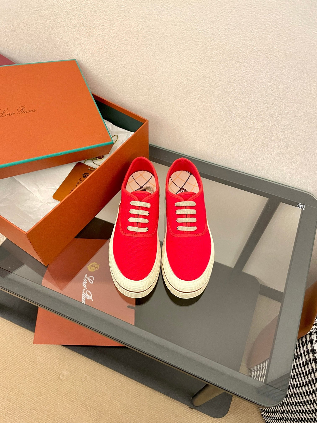 LP Nantucket Walk Sneaker Red Cotton 723198