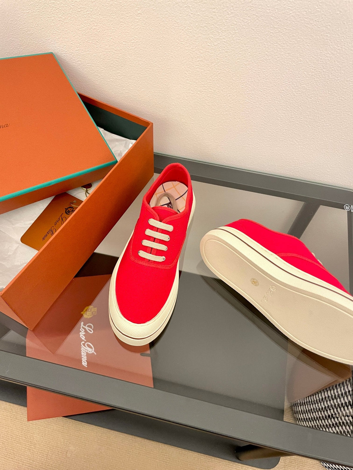 LP Nantucket Walk Sneaker Red Cotton 723198
