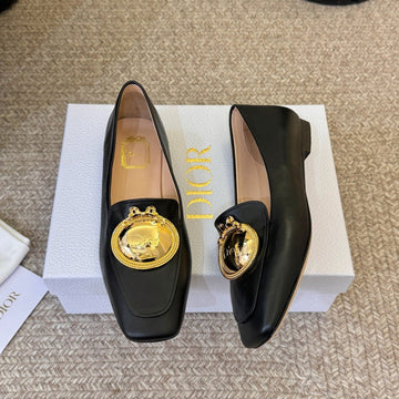 CD Médaillon Loafer Black Sheepskin 835719