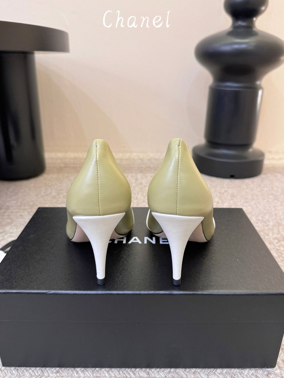 CC 26s Square Toe Pump Olive Sheepskin 835678