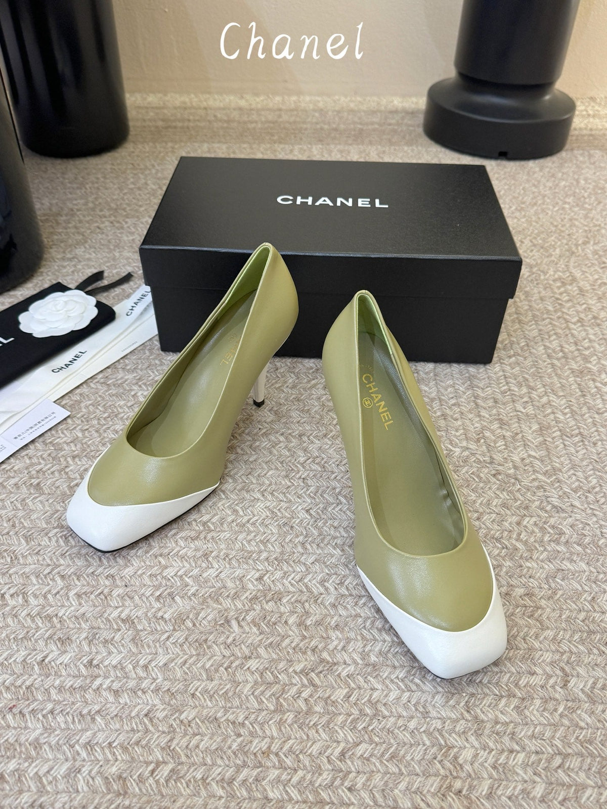 CC 26s Square Toe Pump Olive Sheepskin 835678