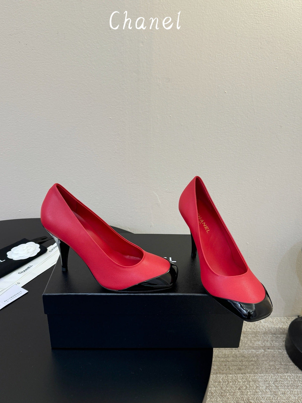 CC 26s Square Toe Pump Red Sheepskin 835679