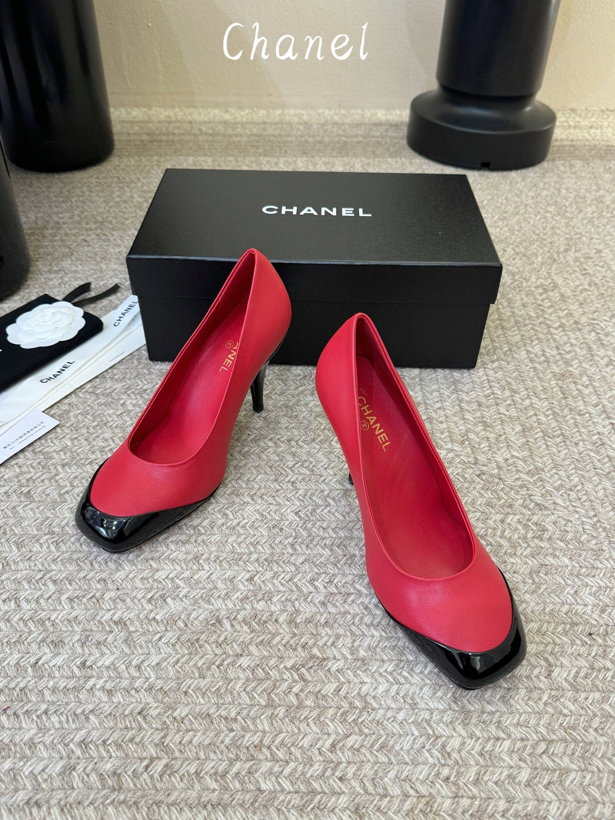 CC 26s Square Toe Pump Red Sheepskin 835679
