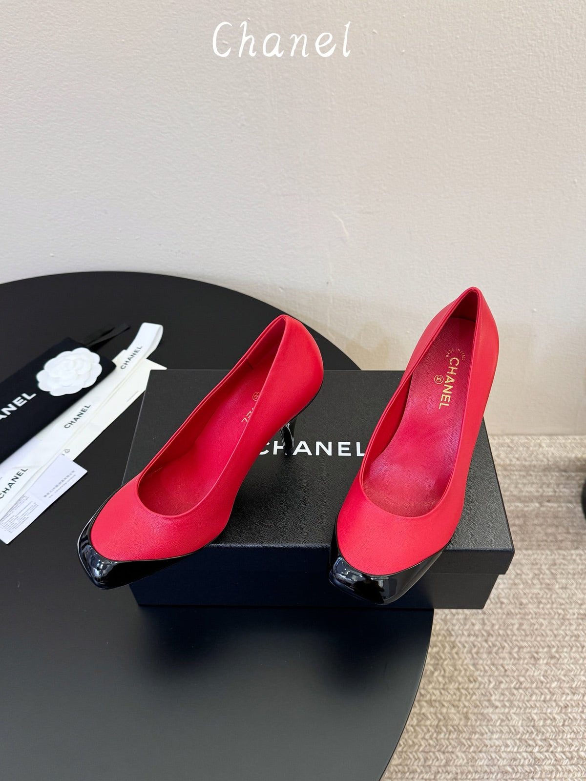 CC 26s Square Toe Pump Red Sheepskin 835679