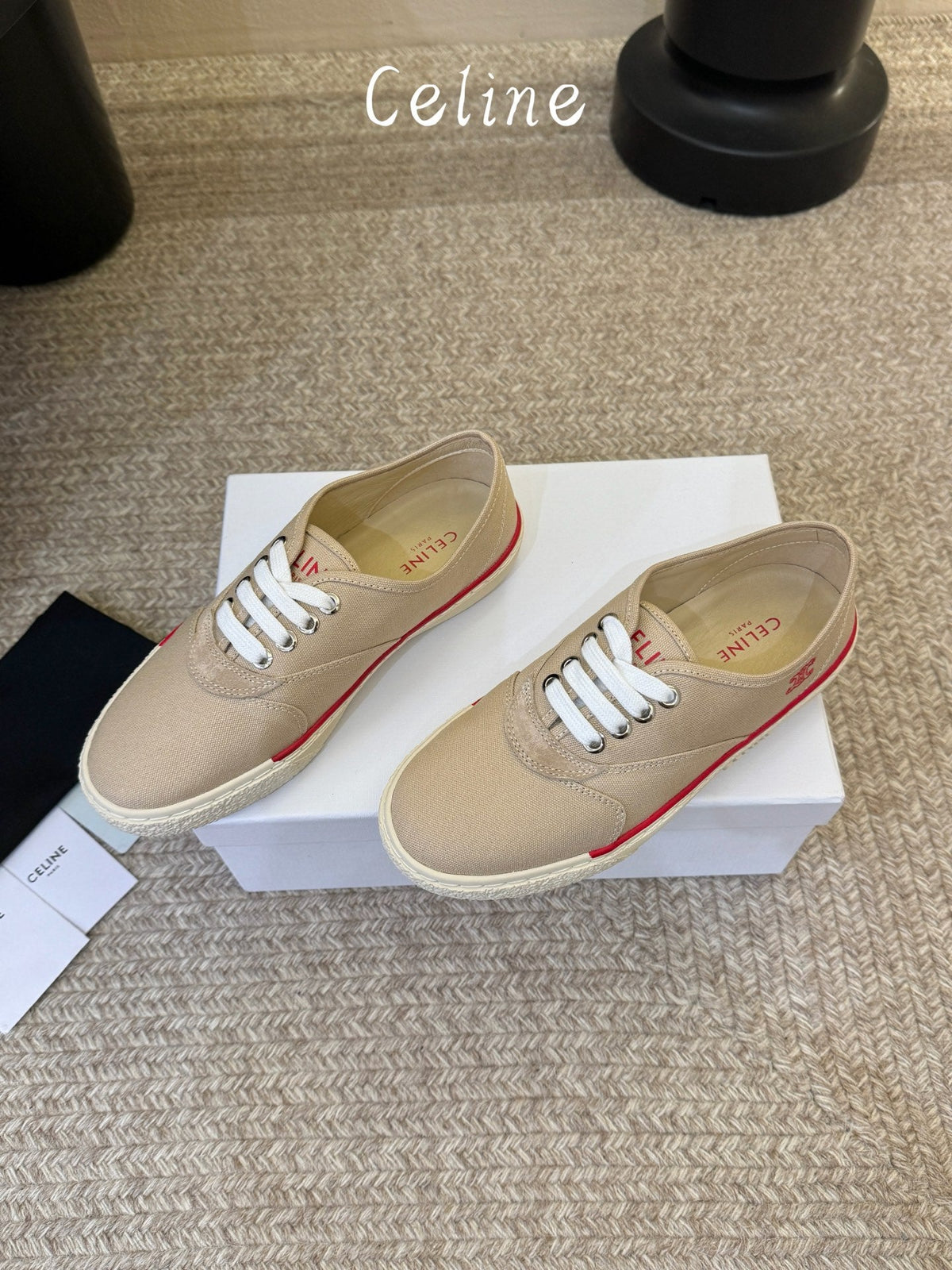 Celine Alan Sneaker Beige Canvas Suede 835907