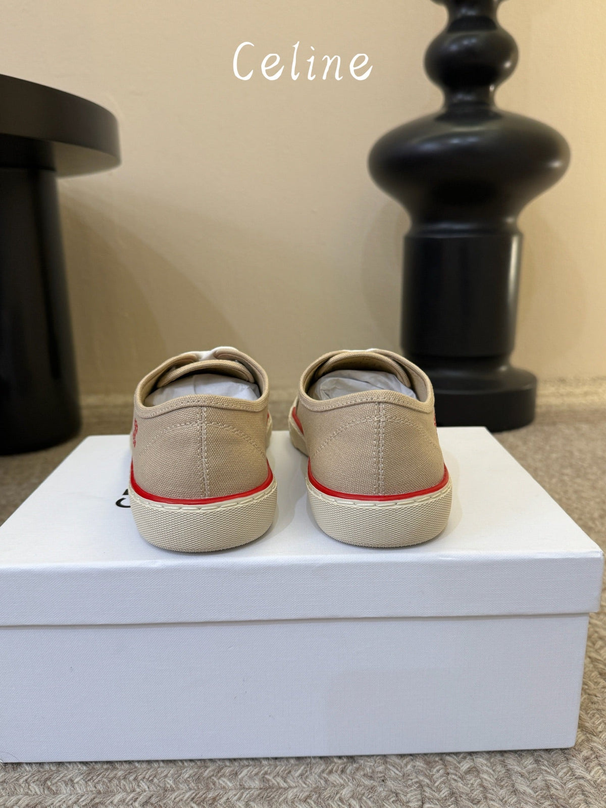 Celine Alan Sneaker Beige Canvas Suede 835907