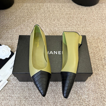CC 26ss Ballet Flat Black Olive Lambskin 835694
