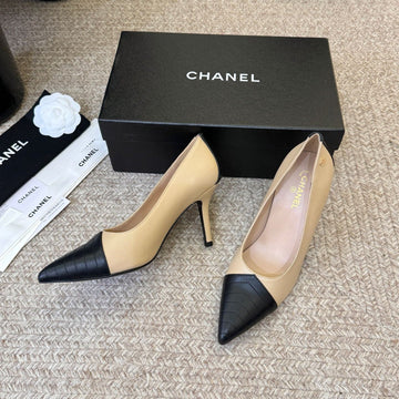 CC 26ss Pump Black Beige Lambskin 835696