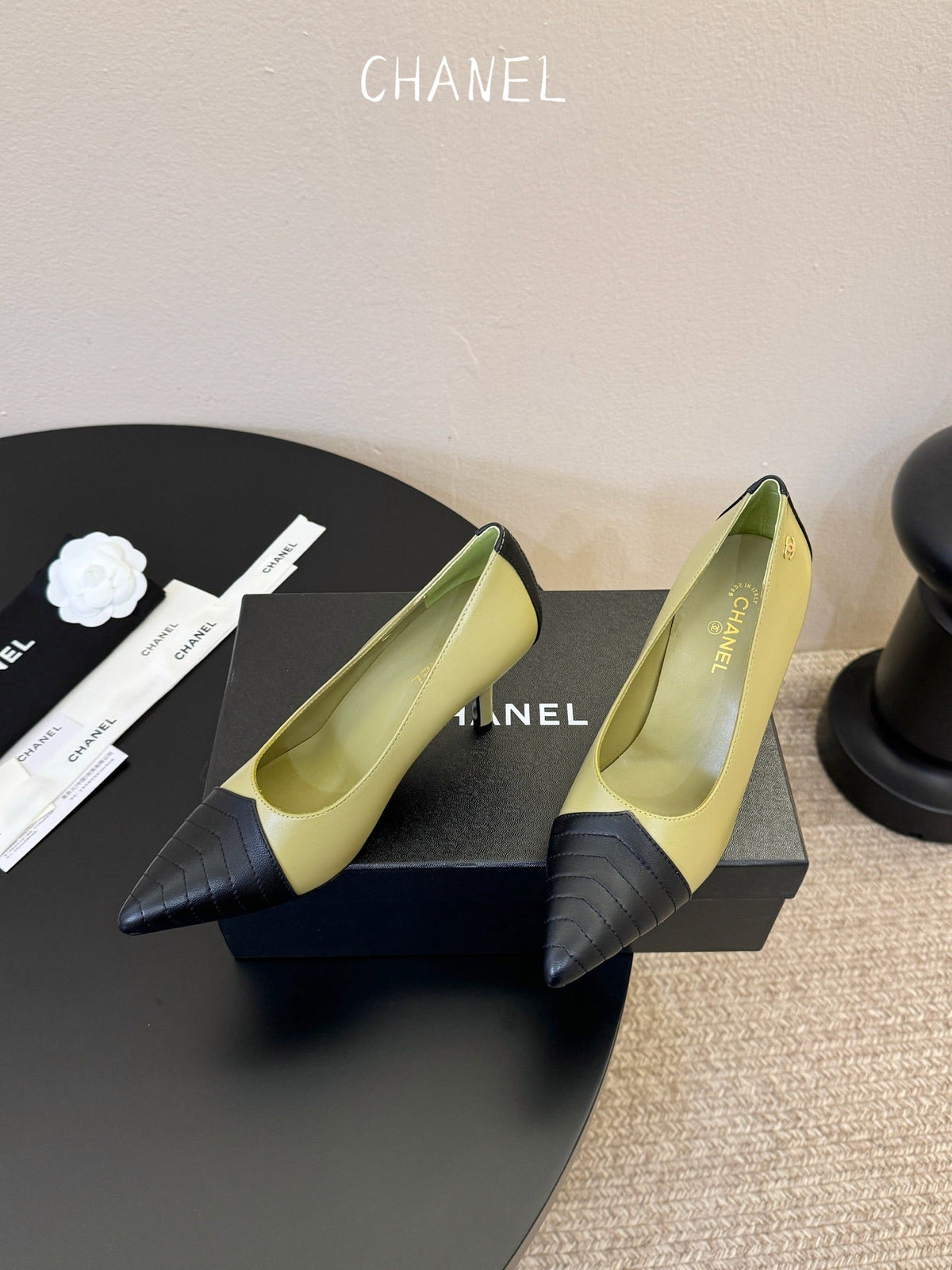 CC 26ss Pump Black Olive Lambskin 835698