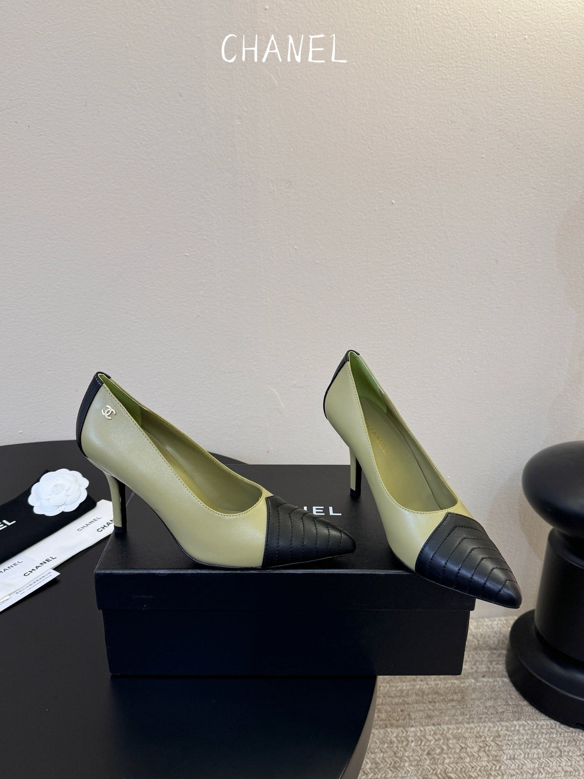 CC 26ss Pump Black Olive Lambskin 835698