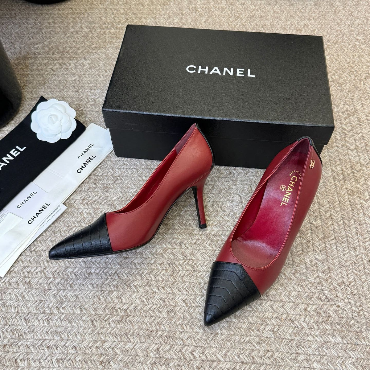 CC 26ss Pump Black Burgundy Lambskin 835699