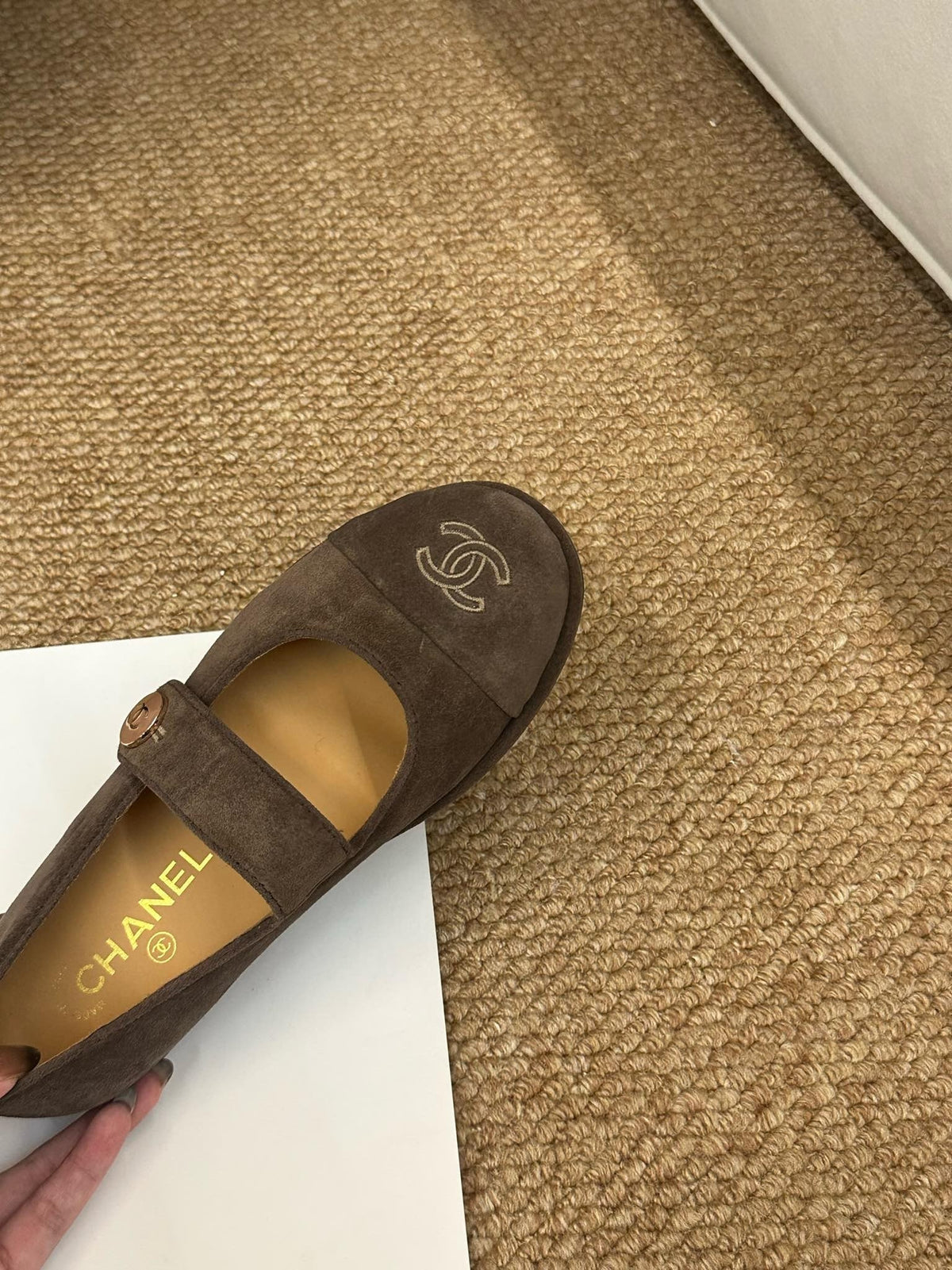 CC 26s Mary Jane Flats Brown Suede