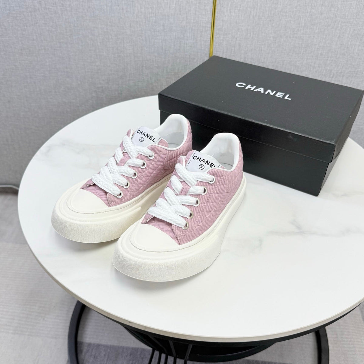 CC 26s Platform Sole Sneakers Muted Pink Canvas 972897