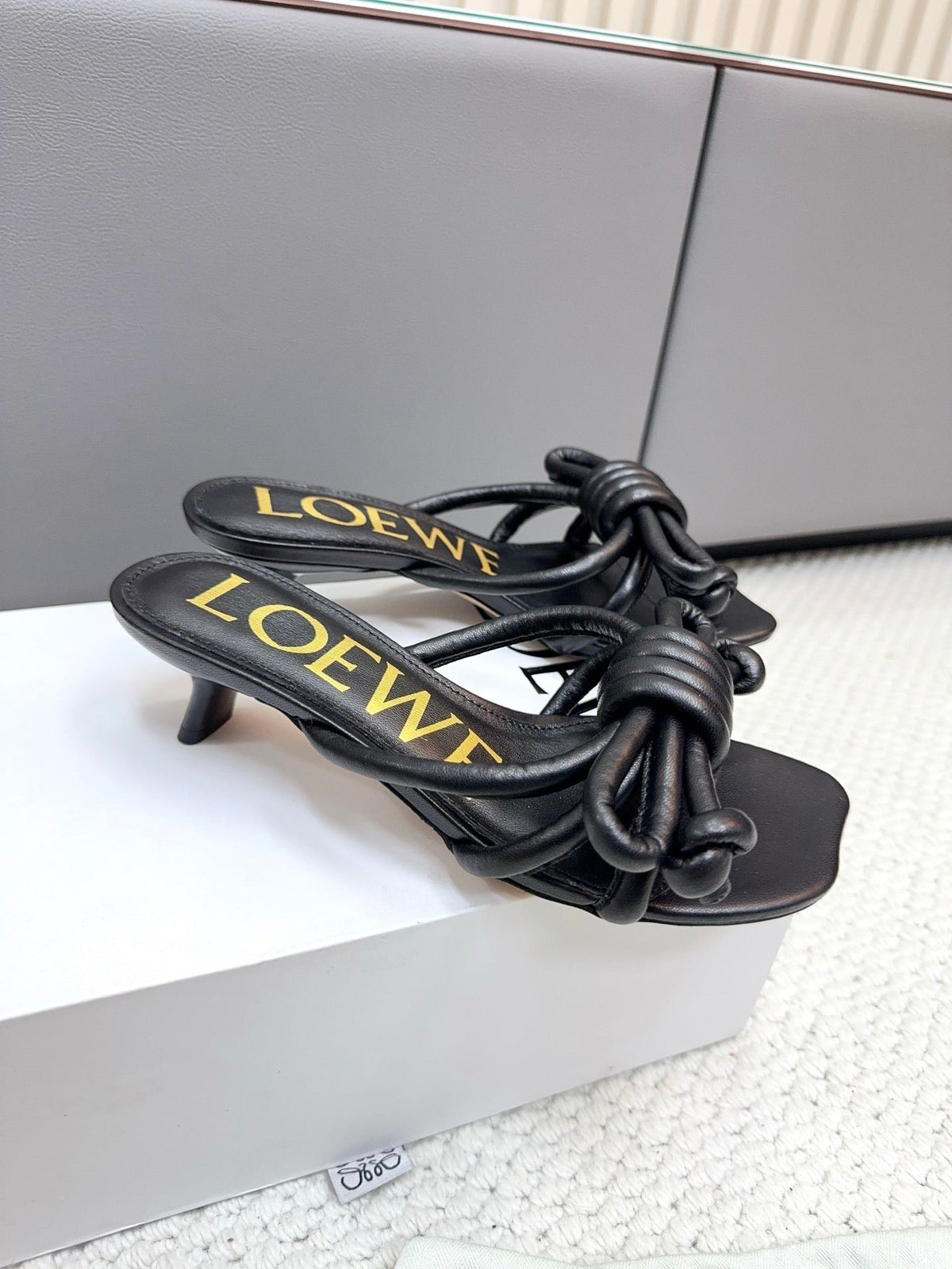 Loewe Flamenco Knot Black Sheepskin 664832