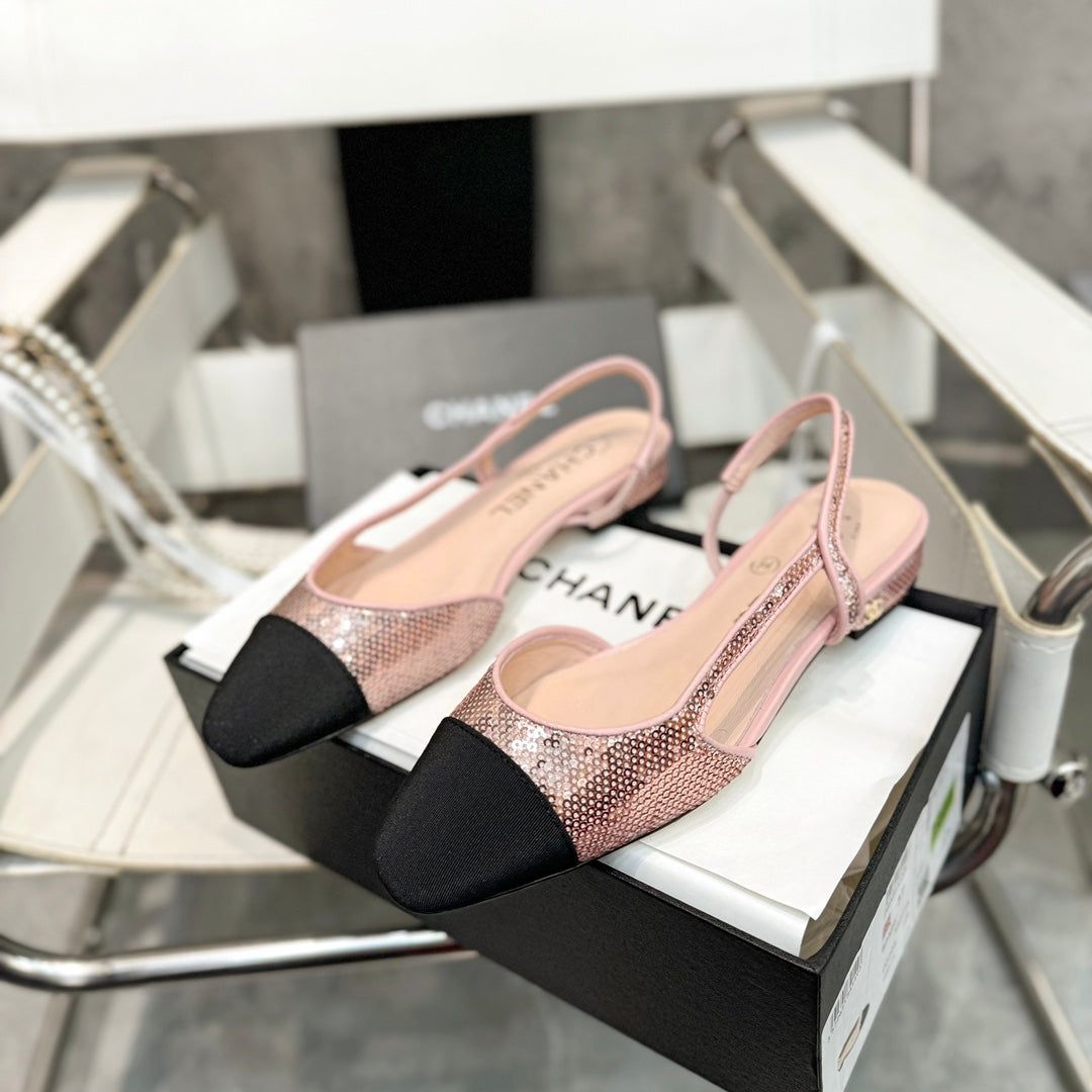 CC 26s Slingback Light Pink Glittered Sheepskin 816193