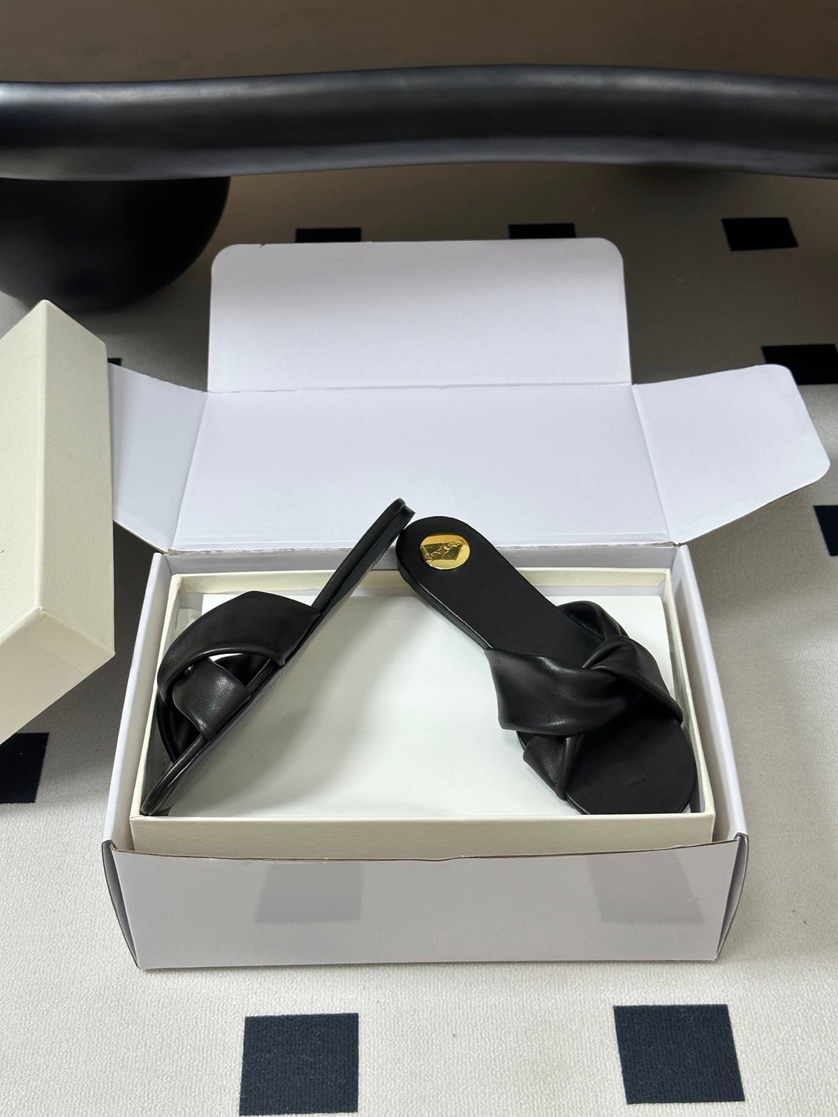 YSL Franciane Mules Black Cowhide 835168