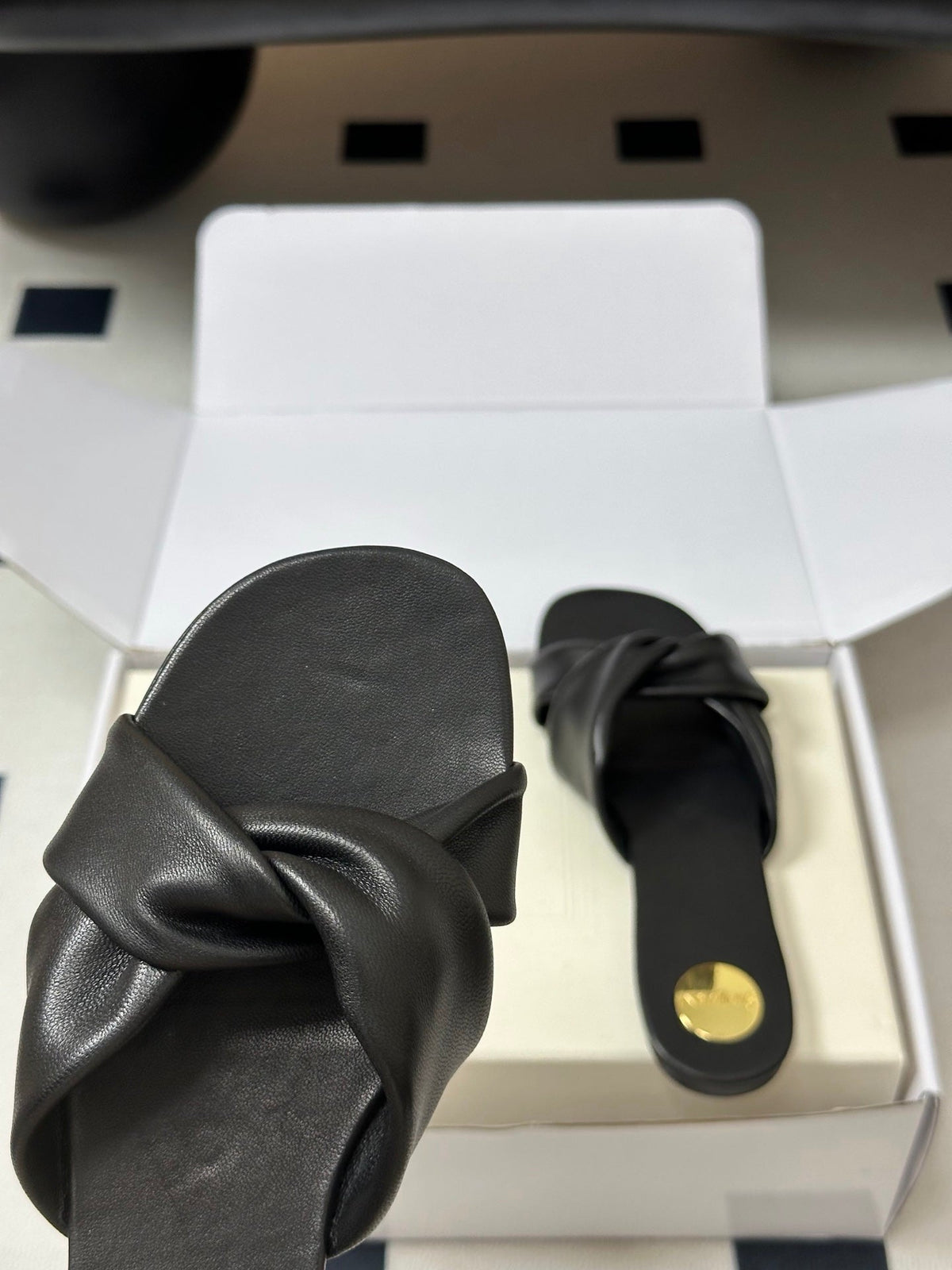 YSL Franciane Mules Black Cowhide 835168