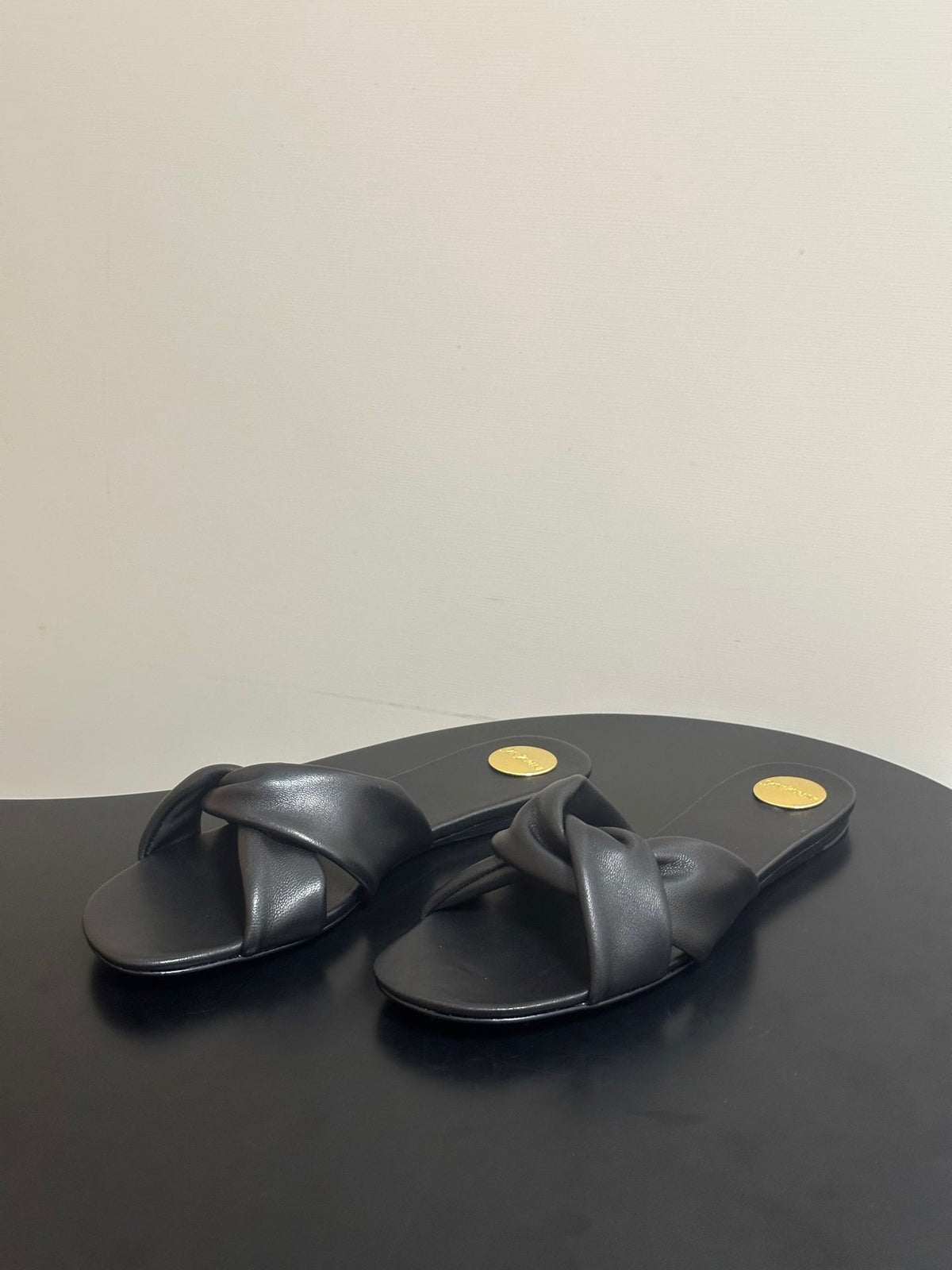 YSL Franciane Mules Black Cowhide 835168