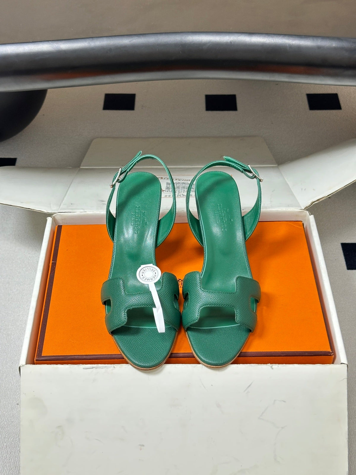 HM Holy Sandal Teal Green Cowhide 835001