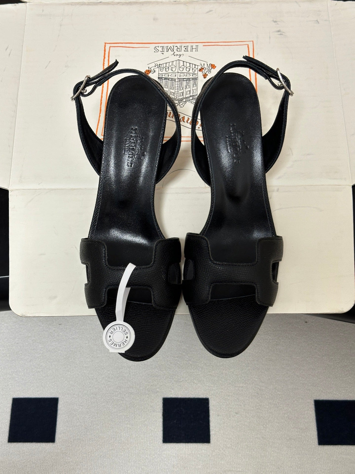 HM Holy Sandal Black Glossy Cowhide 835006