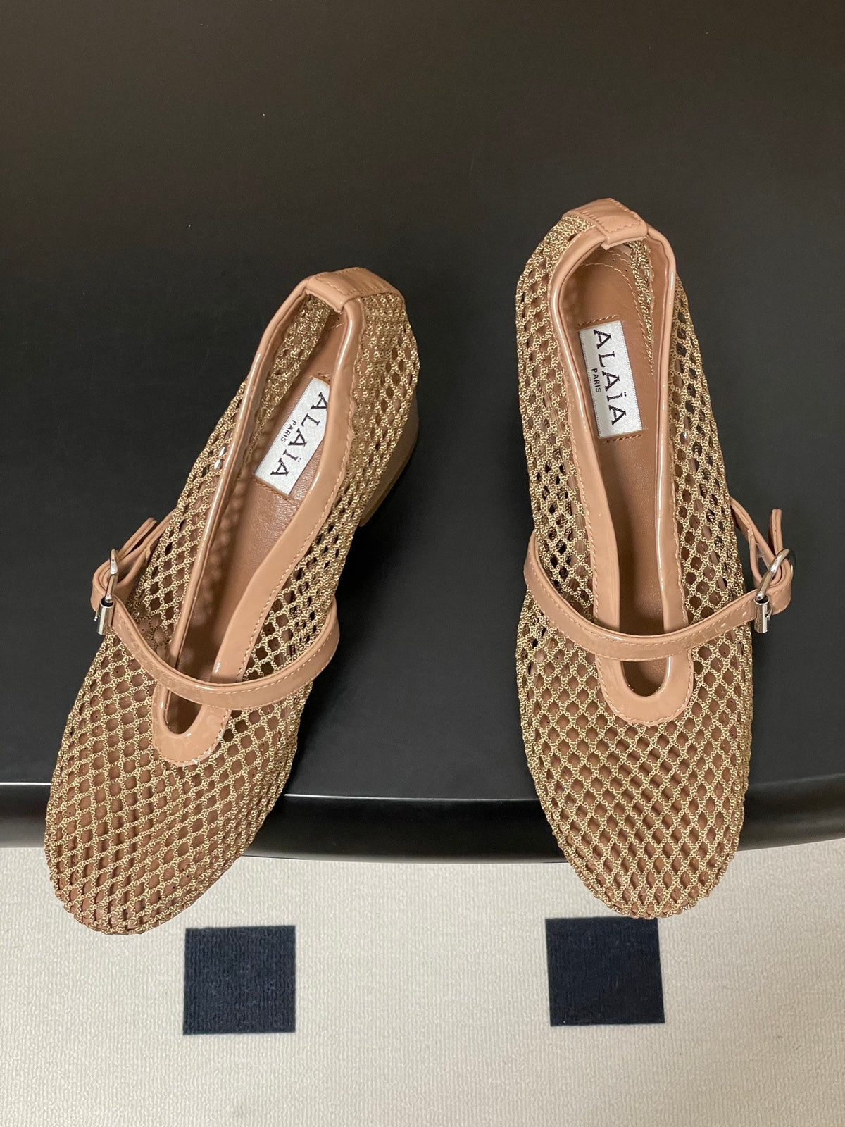 Alaia Babies Pumps 5cm Khahi Mesh Leather 835268