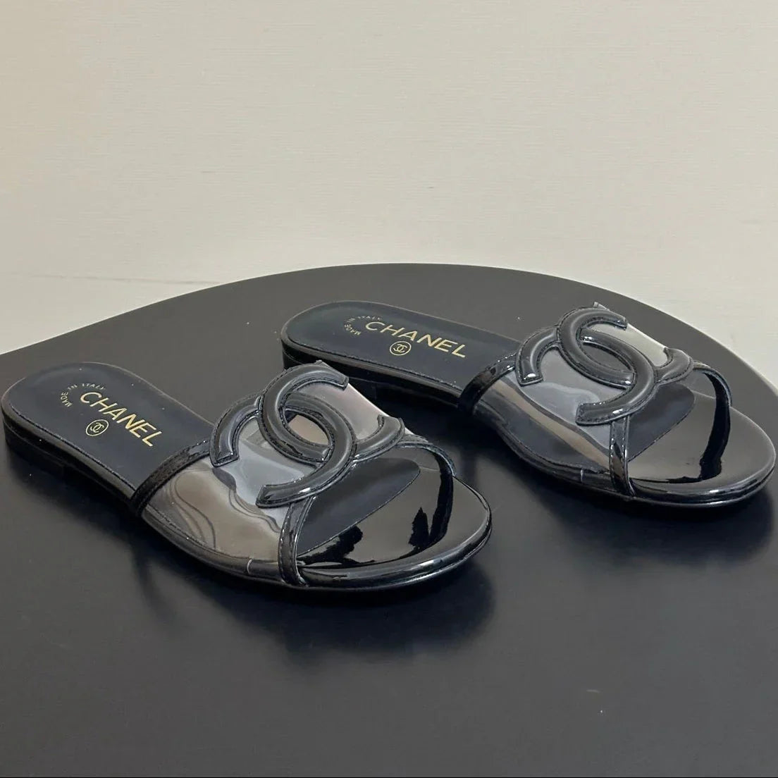Chanel 2026 Flat Sandals Plastic Sheepskin 834675