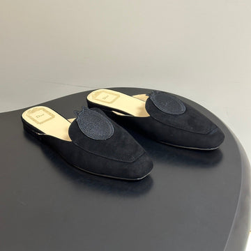 CD Médaillon Mule Black Suede 834915